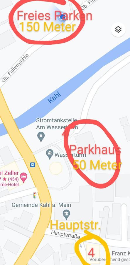 Apartments & Moeblierte Zimmer In Kahl Am Main, Kontaktloser Self Check-In, W-Lan, Schreibtisch, Duschbad, Kuechenzeile, Pkw-Plaetze Ngoại thất bức ảnh